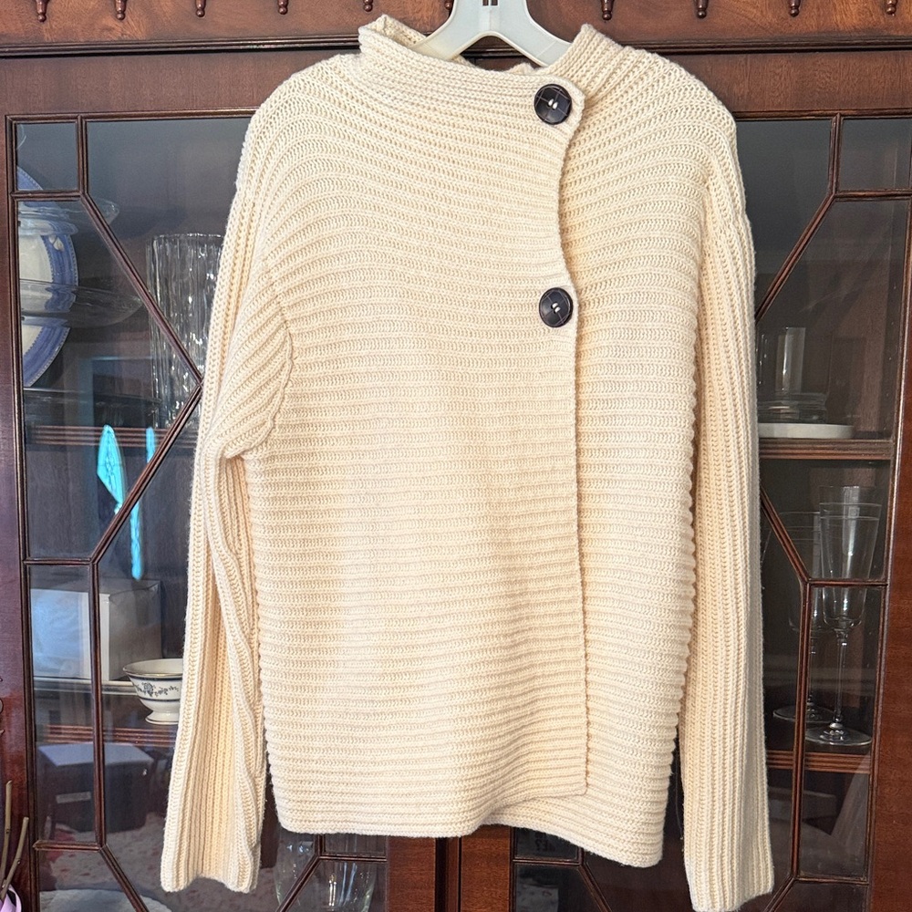 Irish Wool Button Up Sweater